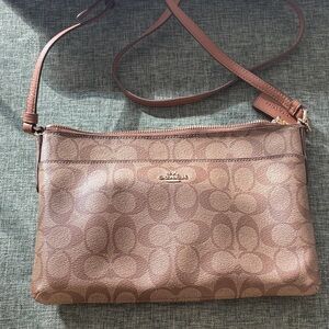 Coach Signature Tan Crossbody Bag